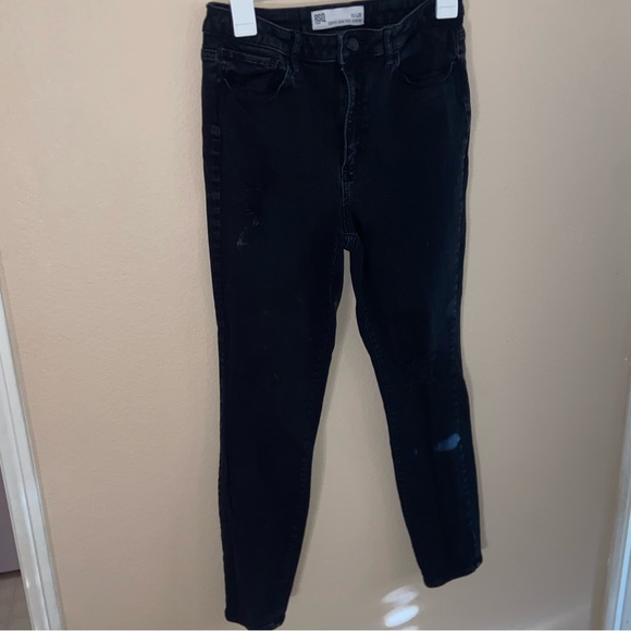 RSQ vintage black denim jeans slim fit jeggings grunge skater streetwear pants - Picture 6 of 10